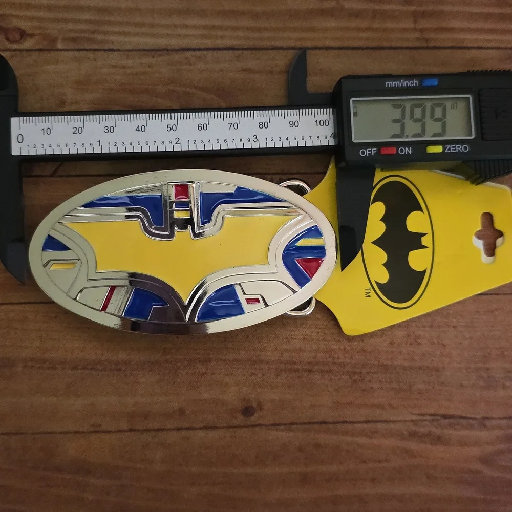 Batman Themed Symbol Yellow Belt Buckle